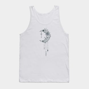 Hand Drawn Mystical Moon Tank Top